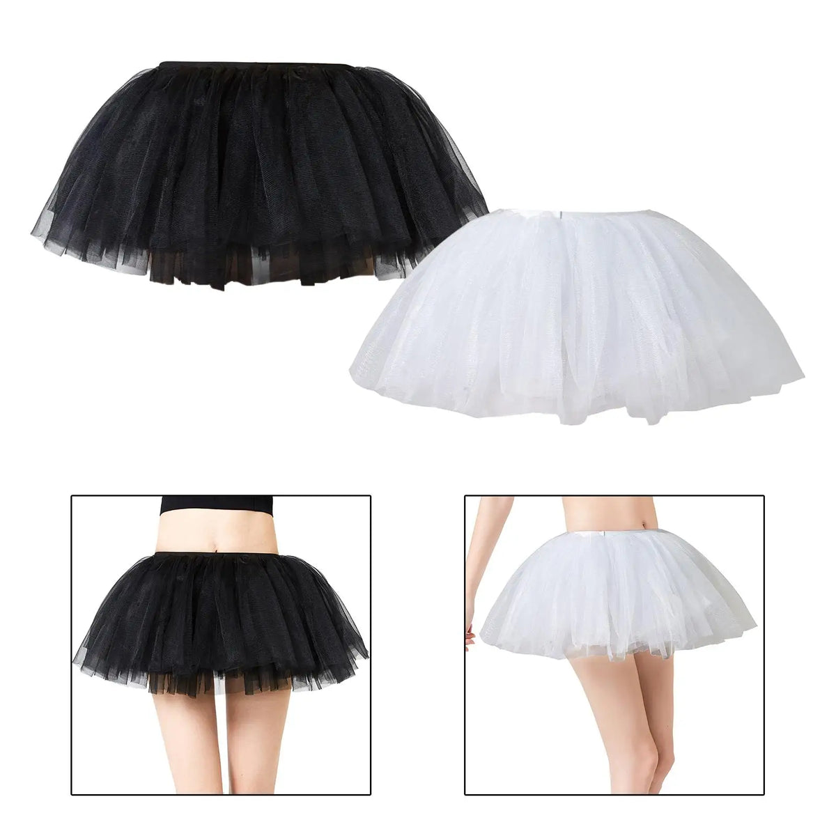 Women Tulle Tutu Skirt Dress Cosplay Tulle Petticoat for Outfit Nightclub Girls