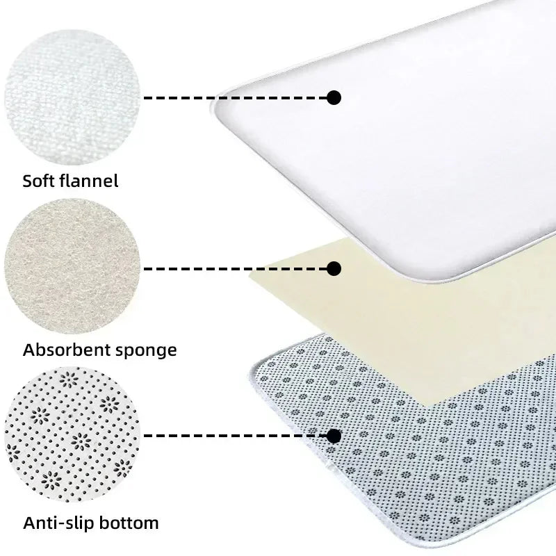 VIKAMA Donut Rug Noise-Reducing, Washable Entrance Hallway Doormat Bedroom Entrance Mat Bedside Rug Home Decor
