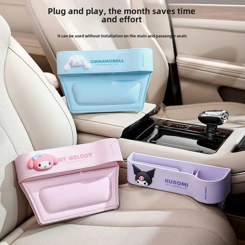 New Kawaii Sanrio Hello Kittys Car Seat Seam Organiser Anime Cartoon Car Organiser Seat Seam Pocket Car Accessories Gifts s