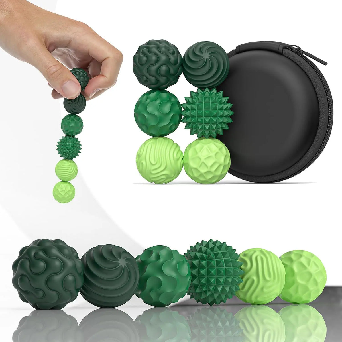 Silicone Magnetic Sensory Balls Fidget Toy Worry Balls Autism Calming Fidgeting Toys Anxiety Relief Stress Sensory Toy