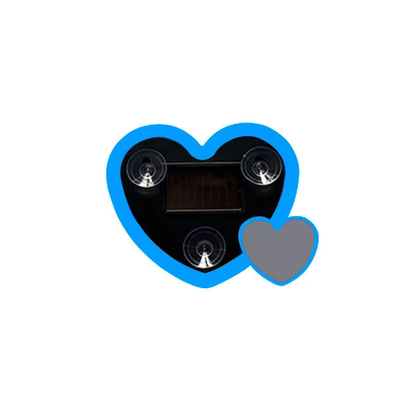Cute Heart Shaped Neon Light Wireless Solar Powered Car Accessory