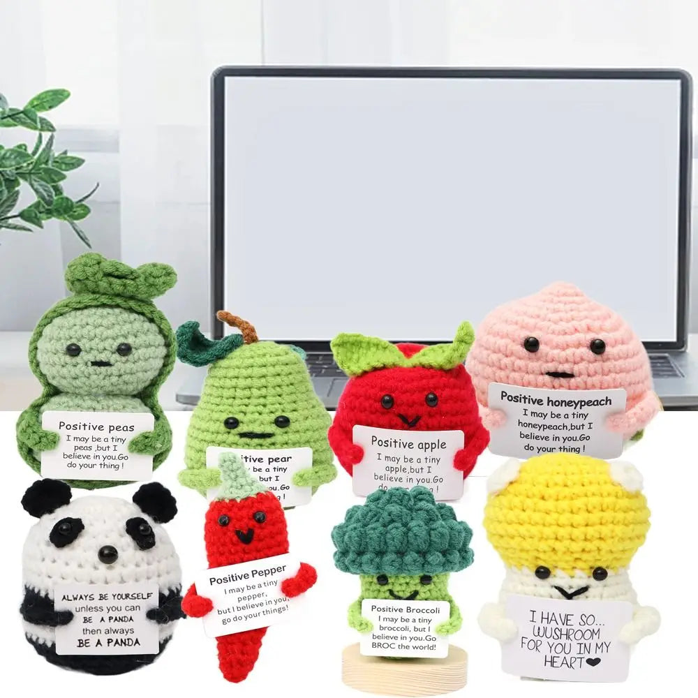 Knitted Positive Energy Potato Vegetable Fruit Pendant Knitting Wool Yarn Hand-Stitche Potato Potato Hug Pocket