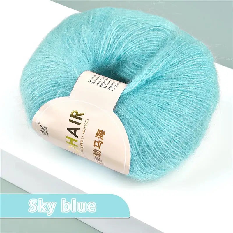 35colors 25g/Pc Mohair Yarn Extra Soft Warm Baby Wool Crochet Yarn For Hand Knitting Sweater Shawl Scarf DIY Material Supplies