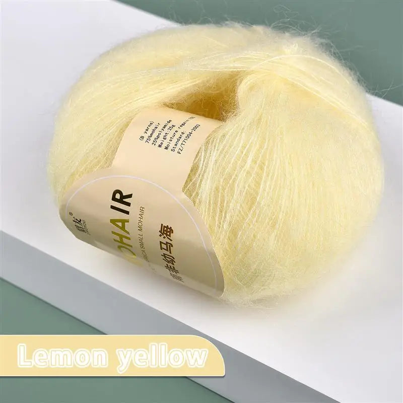 35colors 25g/Pc Mohair Yarn Extra Soft Warm Baby Wool Crochet Yarn For Hand Knitting Sweater Shawl Scarf DIY Material Supplies