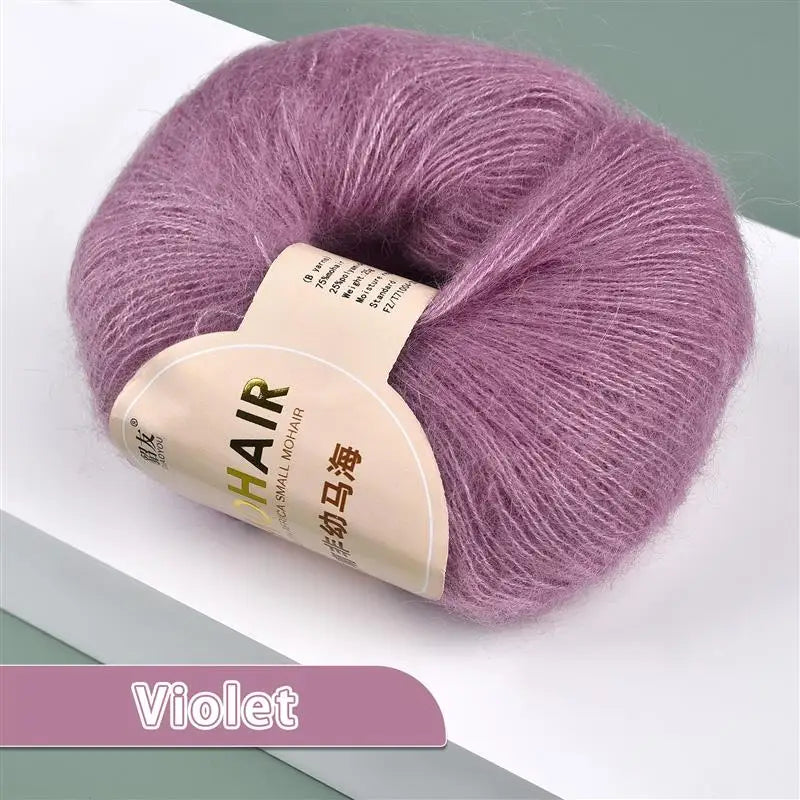 35colors 25g/Pc Mohair Yarn Extra Soft Warm Baby Wool Crochet Yarn For Hand Knitting Sweater Shawl Scarf DIY Material Supplies