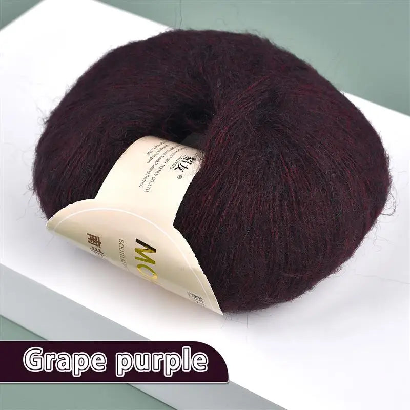 35colors 25g/Pc Mohair Yarn Extra Soft Warm Baby Wool Crochet Yarn For Hand Knitting Sweater Shawl Scarf DIY Material Supplies