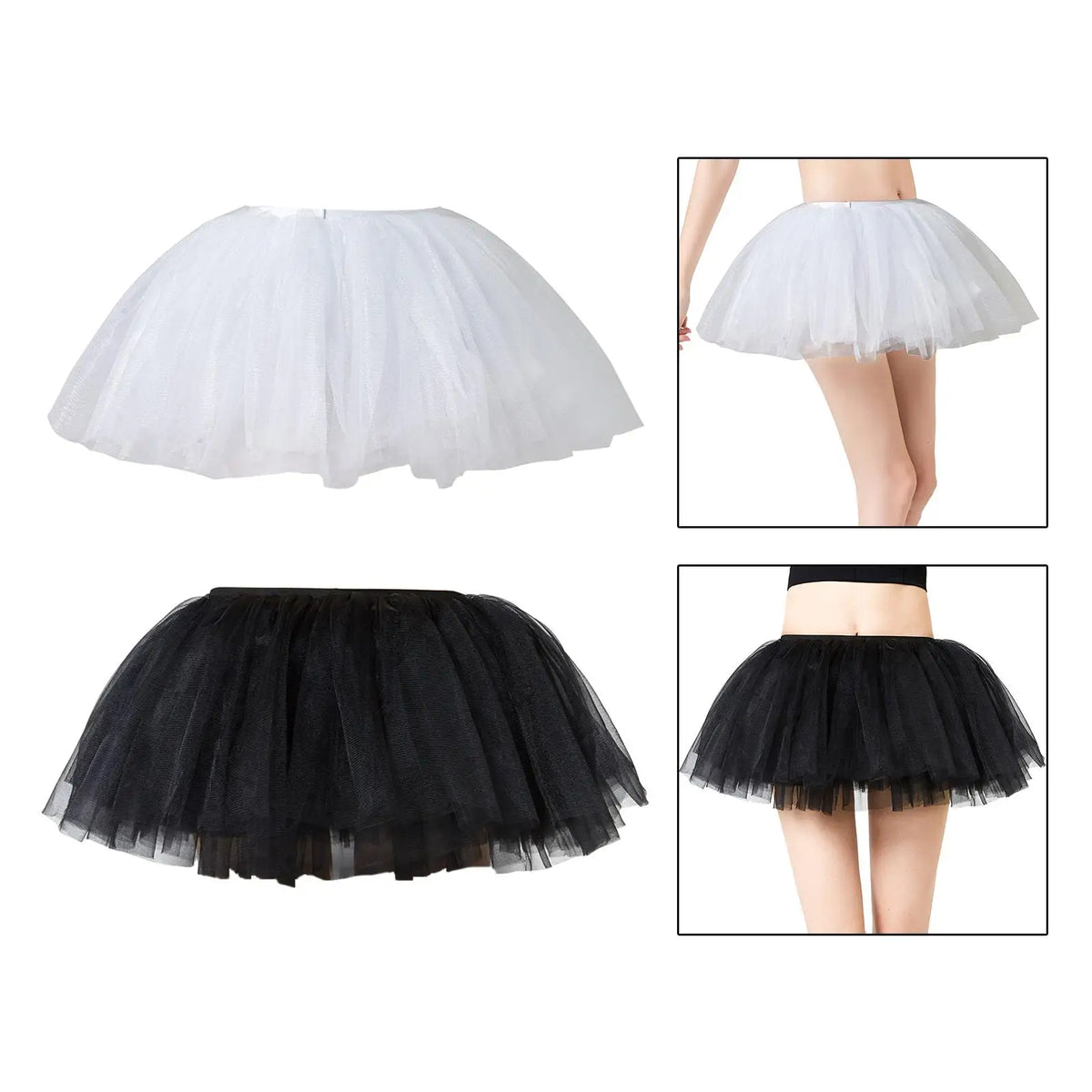 Women Tulle Tutu Skirt Dress Cosplay Tulle Petticoat for Outfit Nightclub Girls