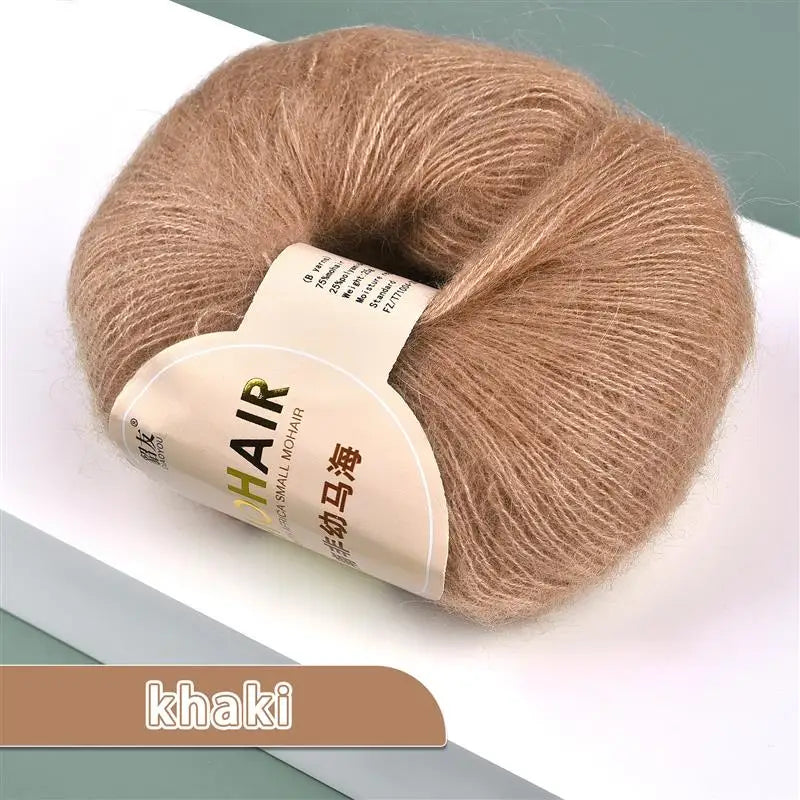 35colors 25g/Pc Mohair Yarn Extra Soft Warm Baby Wool Crochet Yarn For Hand Knitting Sweater Shawl Scarf DIY Material Supplies