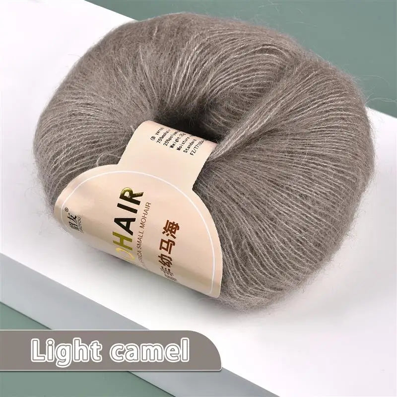 35colors 25g/Pc Mohair Yarn Extra Soft Warm Baby Wool Crochet Yarn For Hand Knitting Sweater Shawl Scarf DIY Material Supplies