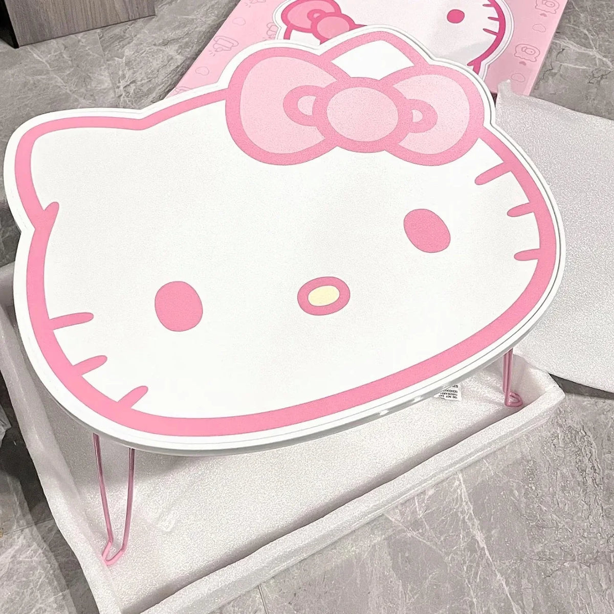 Sanrio Pink Hello Kitty Foldable Table Portable Outdoor Picnic Table Dorm Desk Bedroom Lap Table Car Travel Window Sill Table