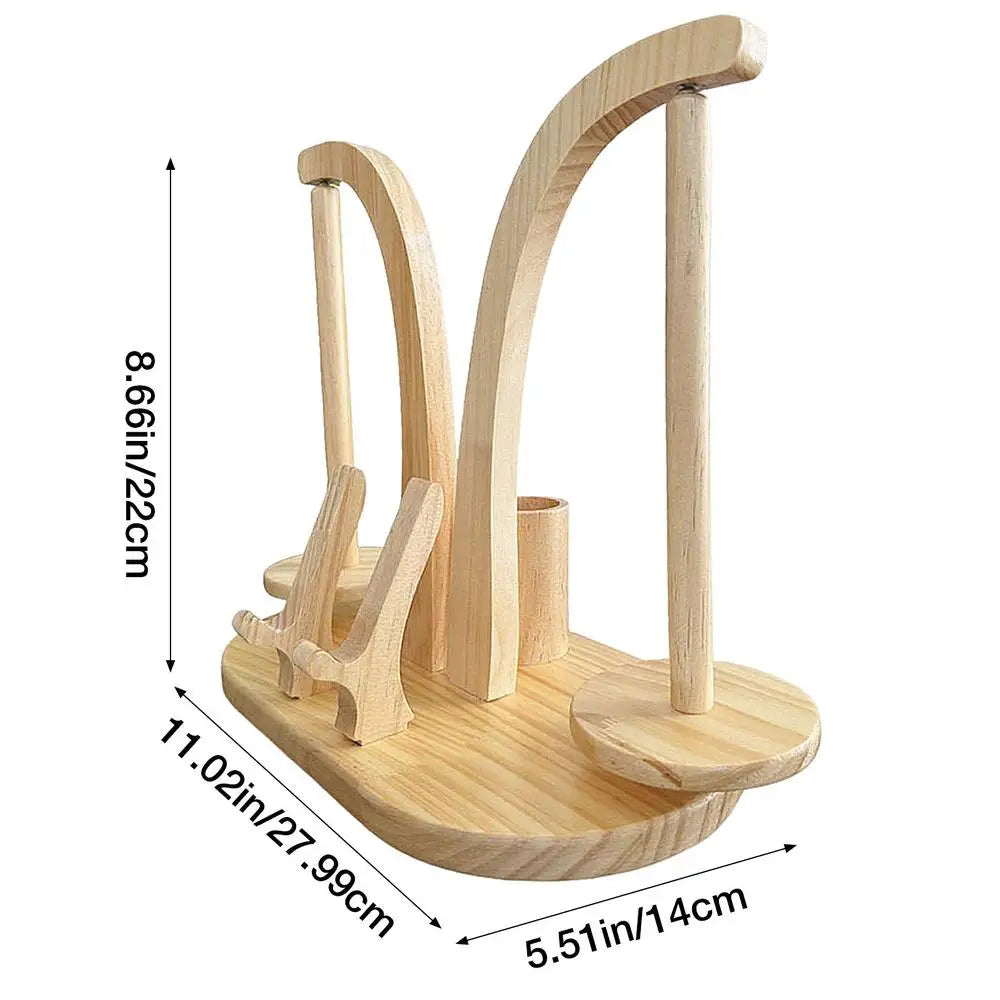 Yarn Holder For Crocheting Magnetic Yarn Holder For Knitting And Crocheting Wooden Spinner Stand Dispenser For Birthdays