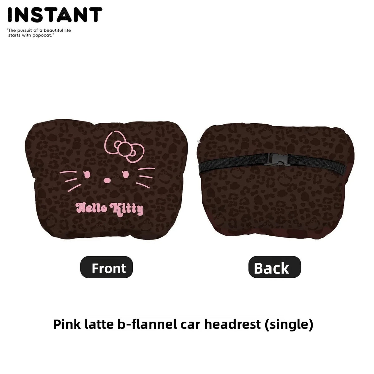 Hello Kitty Car Headrest Pillow Winter Warm Plush Doll Neck & Lumbar Support Cushion Adjustable Car Seat Pillow Seat Belt Cover
