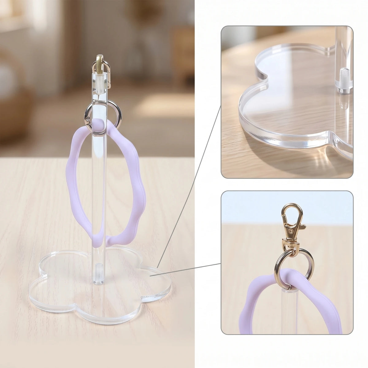 Portable Yarn Holder with Hand Loop Upright Yarn Holder with Flower Base Craft Organizer Compact Handsunrestricted