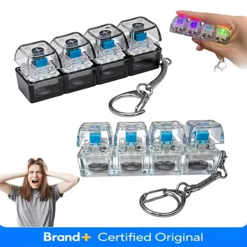 4-Keys Fidget Keyboard with Light