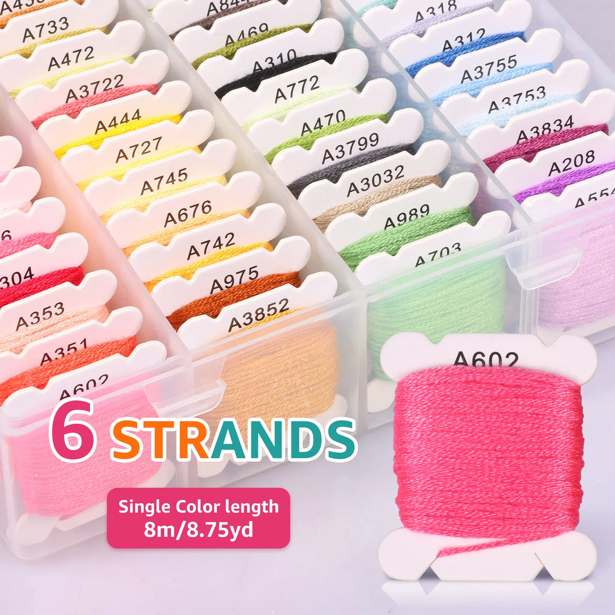 48/72 Color Embroidery Thread DIY Embroidery Yarn For Sewing Embroidery Floss Cross Stitch Thread Set With Organizer Box Threads