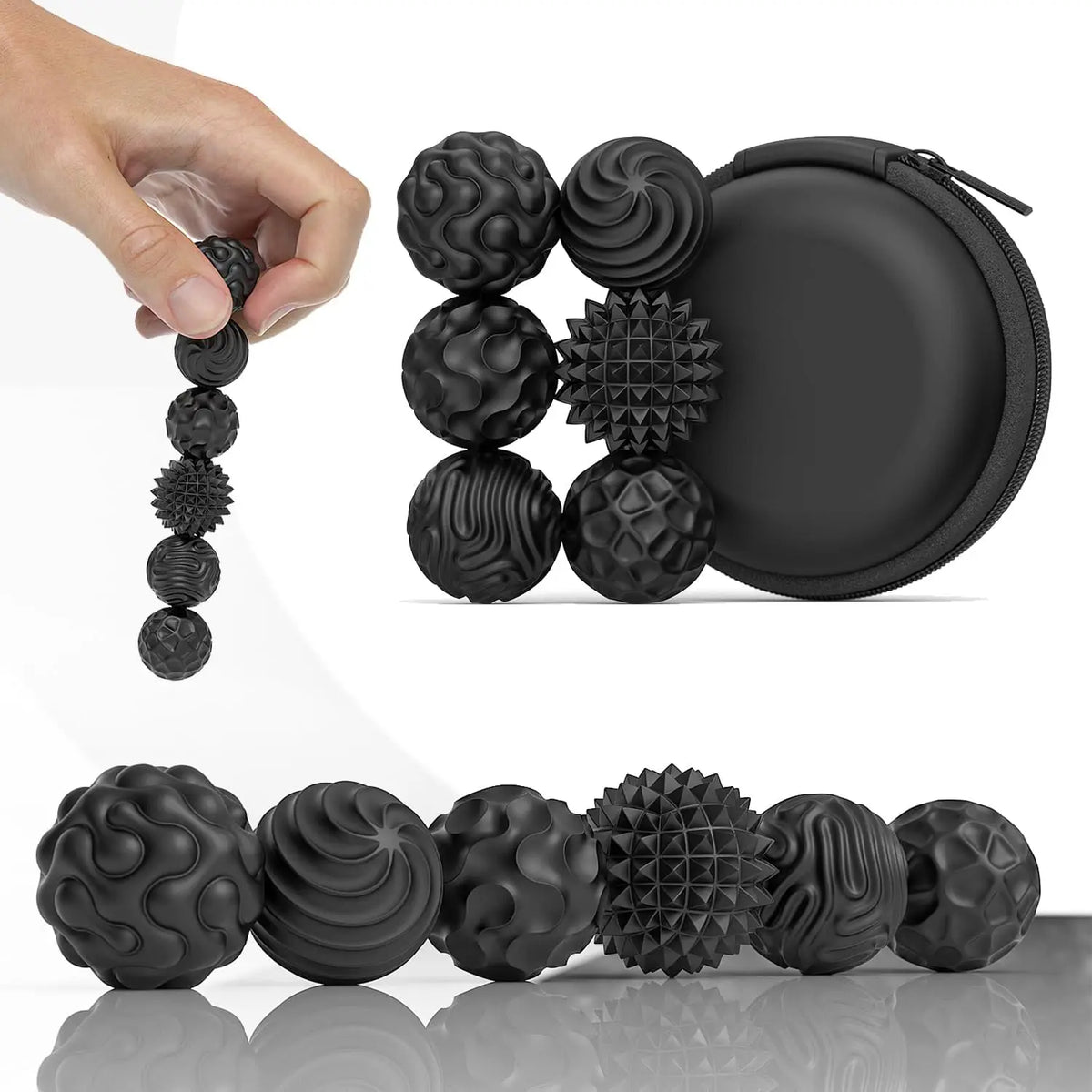 Silicone Magnetic Sensory Balls Fidget Toy Worry Balls Autism Calming Fidgeting Toys Anxiety Relief Stress Sensory Toy