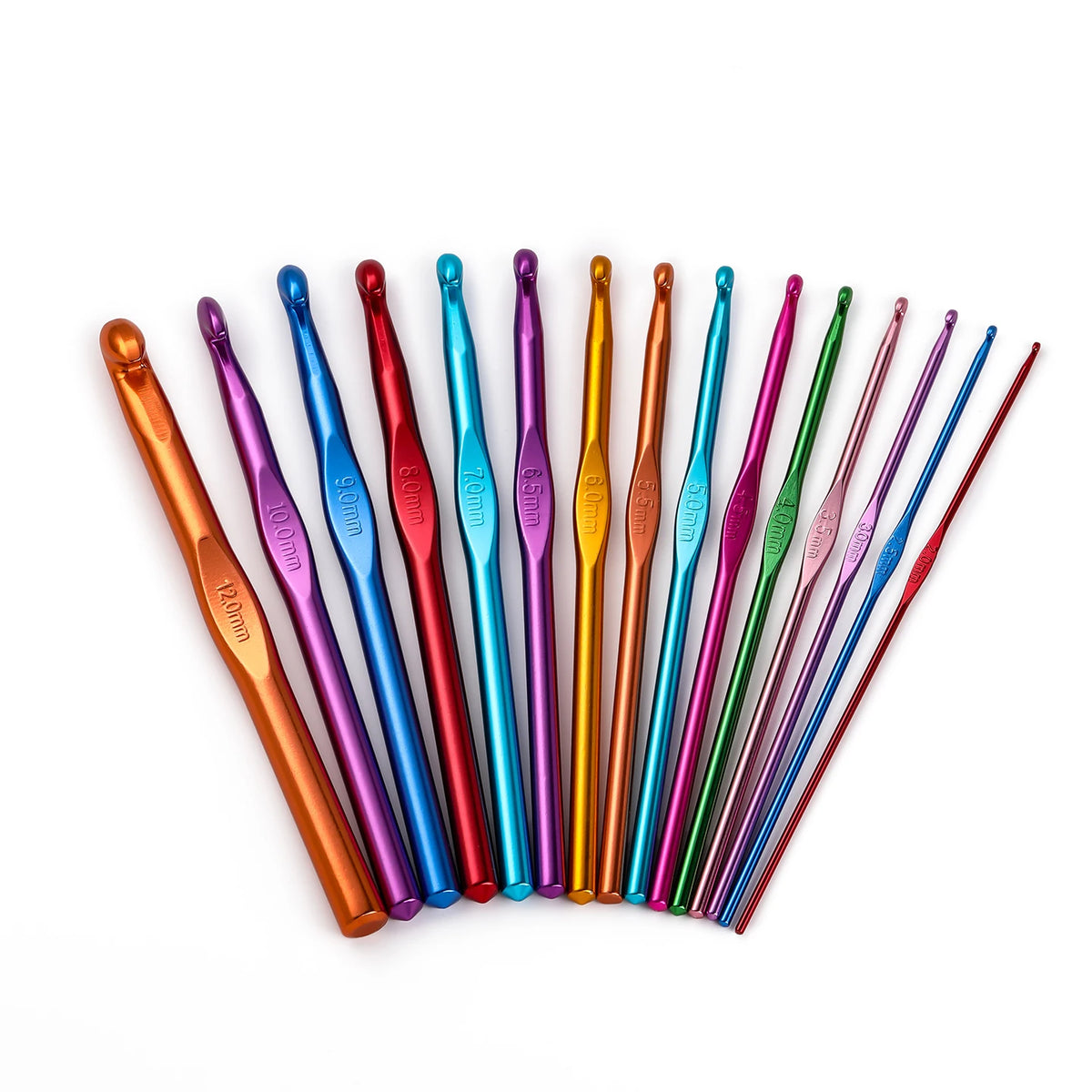 6/12/15pcs Handle Crochet Hook Random Color Aluminum Knitting Needles Single Head Knitting Yarn Crafts DIY Apparel Needles