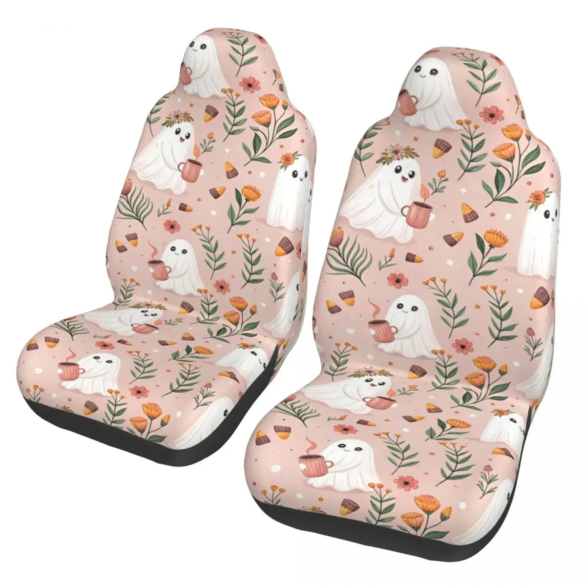 Pink Halloween Universal Car Seat Cover