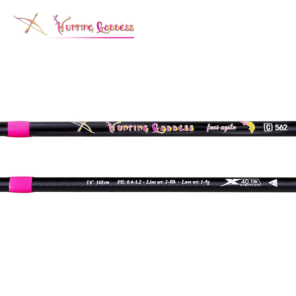 Hunting Goddess 1.35/1.5/1.68/1.8m 5 Feet UL Supper Light Pink