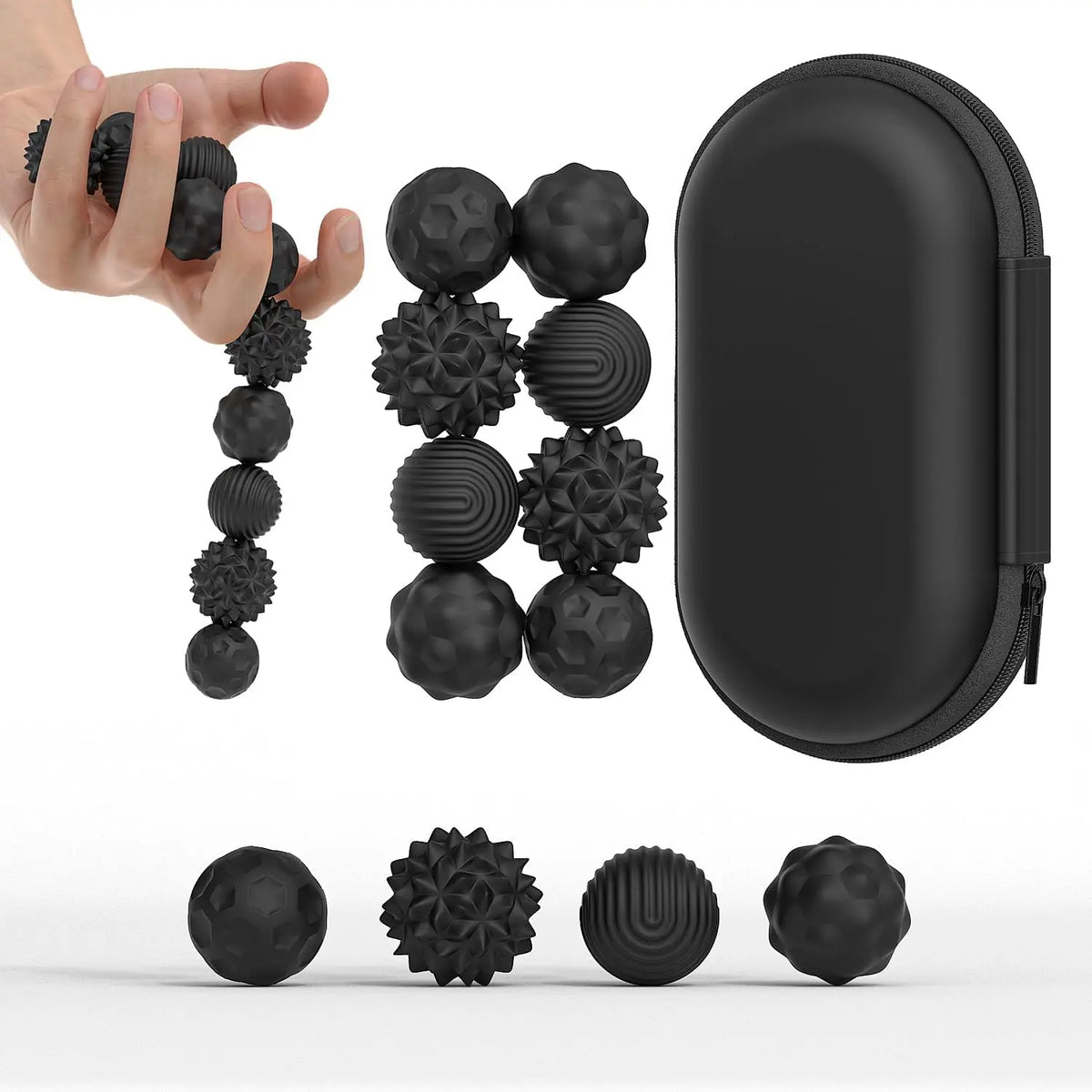 Silicone Magnetic Sensory Balls Fidget Toy Worry Balls Autism Calming Fidgeting Toys Anxiety Relief Stress Sensory Toy