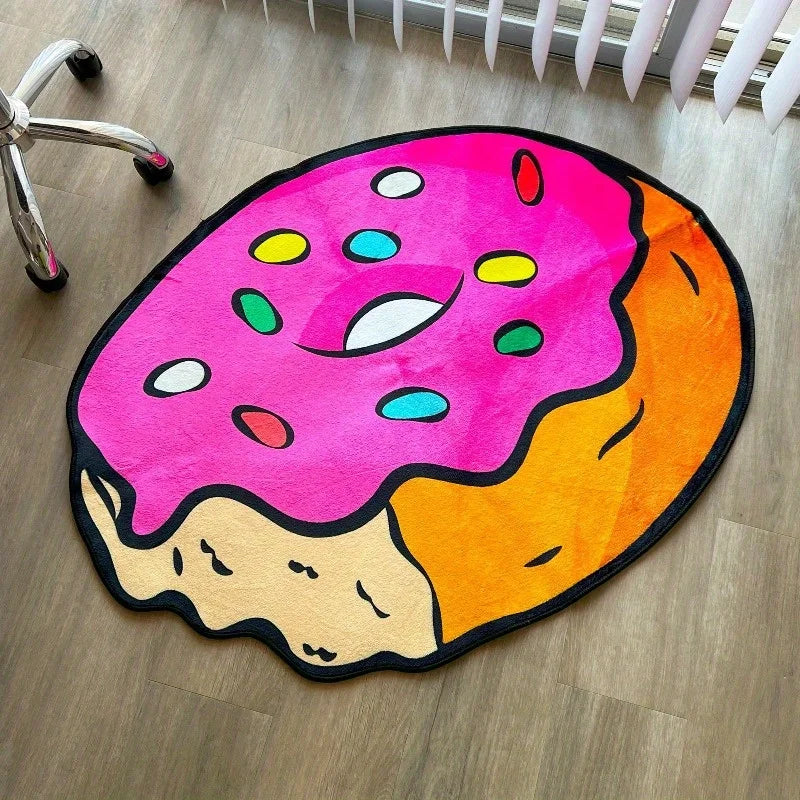 VIKAMA Donut Rug Noise-Reducing, Washable Entrance Hallway Doormat Bedroom Entrance Mat Bedside Rug Home Decor