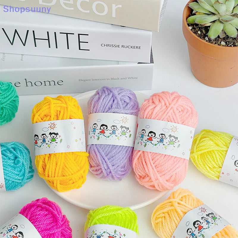 [SU]12Pcs Soft Warm DIY Cotton Wool Threads Soft Yarn Fine Quality Hand-Knitting Thread For Handmade Knitting Crochet Yarn[SU]