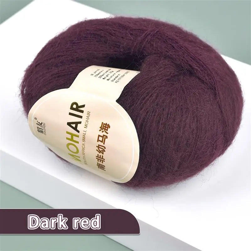 35colors 25g/Pc Mohair Yarn Extra Soft Warm Baby Wool Crochet Yarn For Hand Knitting Sweater Shawl Scarf DIY Material Supplies