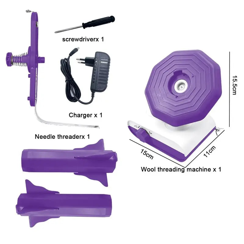 Dual Roller, 5.0 Upgraded For Crocheting Electric Yarn Winder, Super Strong Tension Ideal For Home Studio-AT30