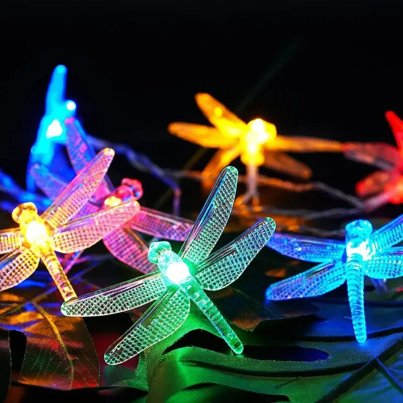 LED Battery Powered Dragonfly String Lights 1PC 1.5M 10