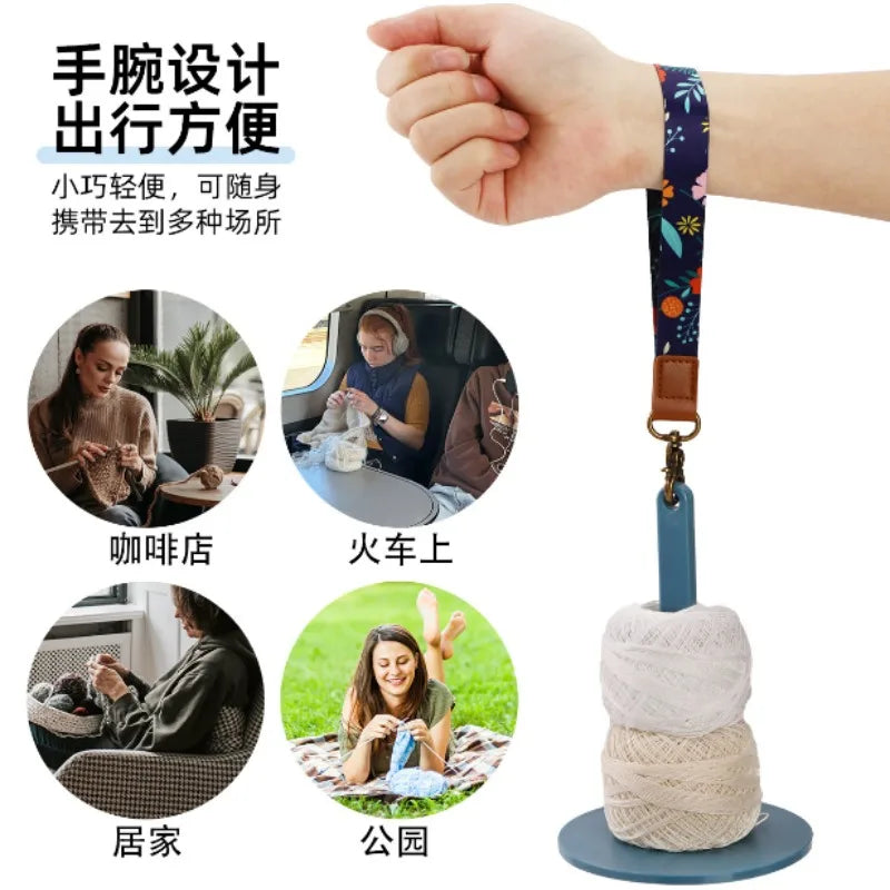 Red/lotus Root Pink/rose Red/Green/Blue Yarn Bracket/Creative Simple Portable Wrist Yarn Holder Acrylic Storage Wool Shaft