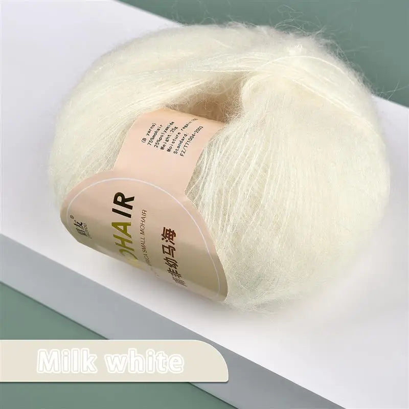 35colors 25g/Pc Mohair Yarn Extra Soft Warm Baby Wool Crochet Yarn For Hand Knitting Sweater Shawl Scarf DIY Material Supplies